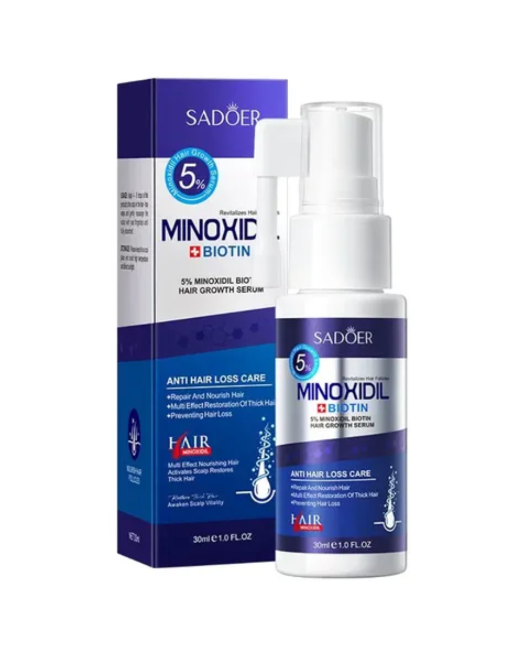 Sérum Anticaída Capilar con Minoxidil 5% y Biotina